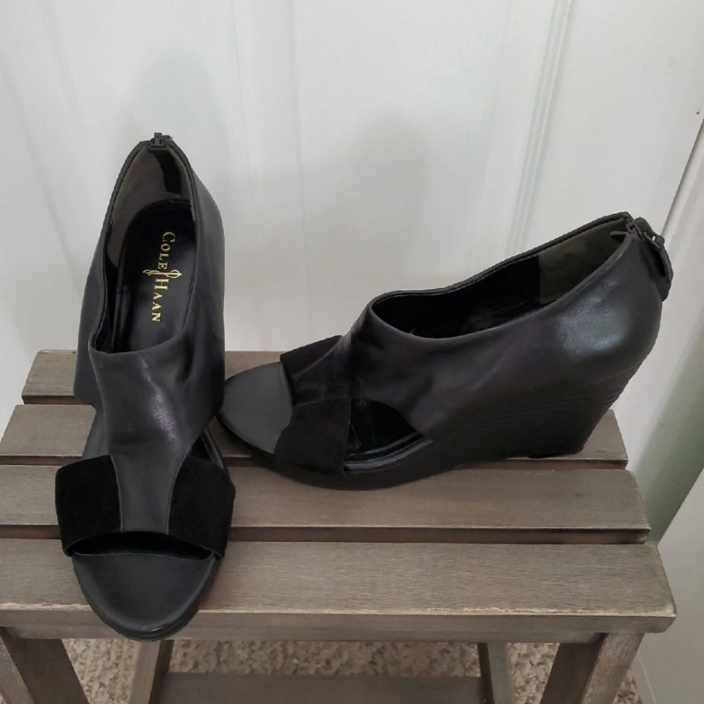 Black Cole Haan Wedges